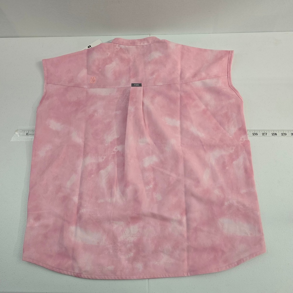 Figs Rafaela Pink tie dye scrub top - Picture 2 of 8